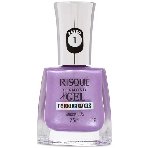Risque Diamond Gel Cybercolors Esmalte 9,5ml - Euforia Lilás