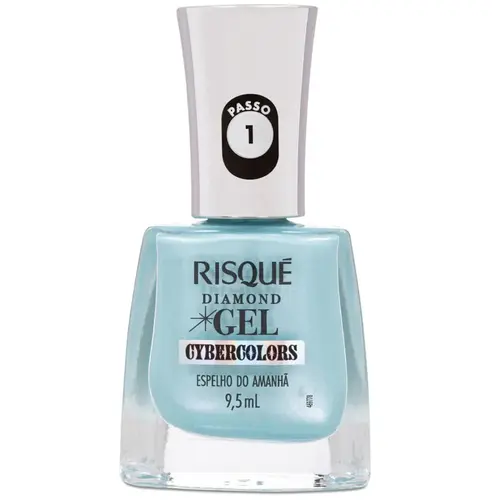 Risque Diamond Gel Cybercolors Esmalte 9,5ml - Espelho do Amanhã