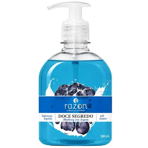 Razon Doce Segredo Sabonete Líquido 500ml - Blueberry com Iogurte