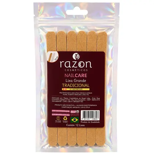 Razon Lixa Grande Tradicional 13cm - 12 Unidades