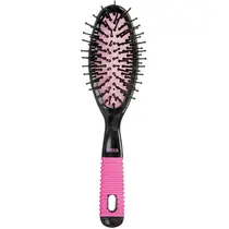 Ricca Escova Oval Pequena Black & Pink - Ref. 2408