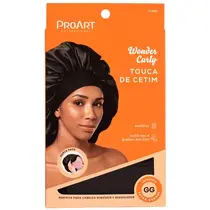 ProArt Touca de Cetim Dupla Face GG - Preto e Rosa Claro