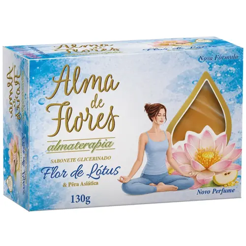 Alma de Flores Almaterapia Sabonete Glicerinado 130g - Flor de Lótus & Pera Asiática