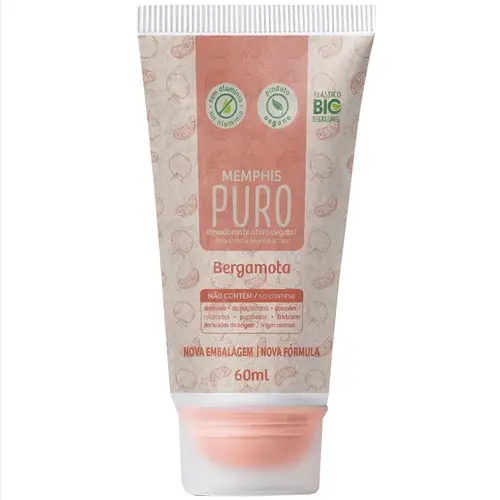 Memphis Puro Desodorante Ativo Vegetal 60ml - Bergamota