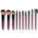 Ana Hickmann Mini Kit de Pincéis para Pele e Olhos 10 Pincéis - Rosa