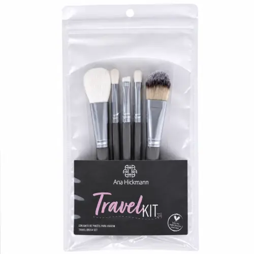 Ana Hickmann Travel Kit Conjunto de Pincéis - 5 Pincéis