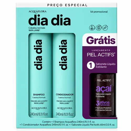 Acquaflora Kit Dia a Dia + Sabonete Piel Actifs