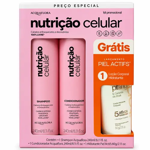 Acquaflora Kit Nutrição Celular + Loção Piel Actifs