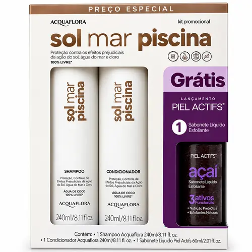 Acquaflora Kit Sol Mar Piscina + Sabonete Piel Actifs