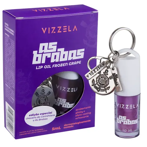 Vizzela As Brabas Corinthians Lip Oil 5ml - Edição Limitada