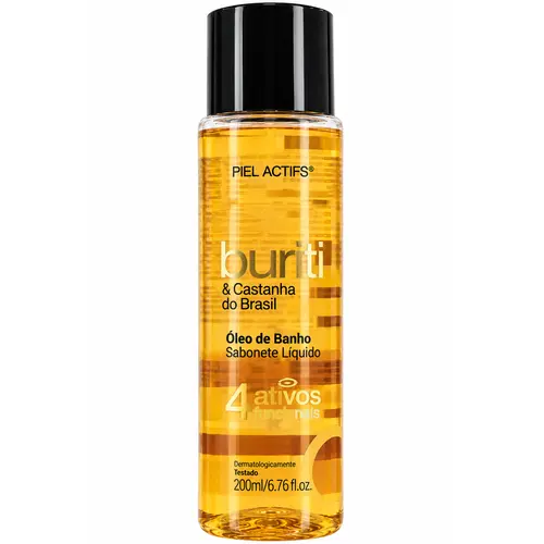 Piel Actifs Óleo de Banho Sabonete Líquido 200ml - Buriti & Castanha do Brasil