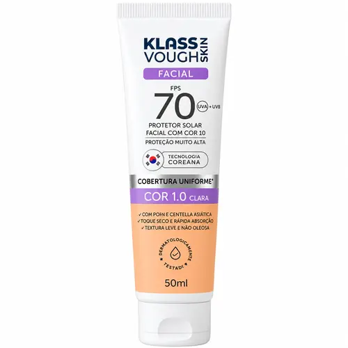 Klass Vough Skin Protetor Solar 50ml - Cor 1.0