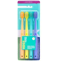 Kess Basic Tipper Escova Dental 4 Unidades - Cores Sortidas