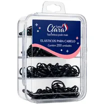 Santa Clara Elásticos para Cabelo 200 Unidades - Preto